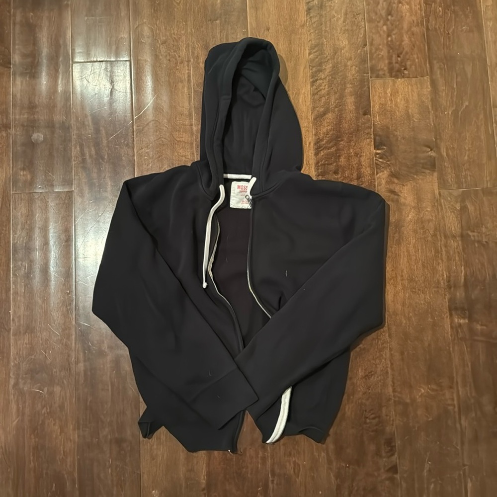 Women’s black zip up hoodie